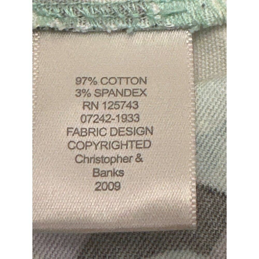 Christopher & Banks Abstract Stretch Button Up Jacket Size L - Picture 6 of 10